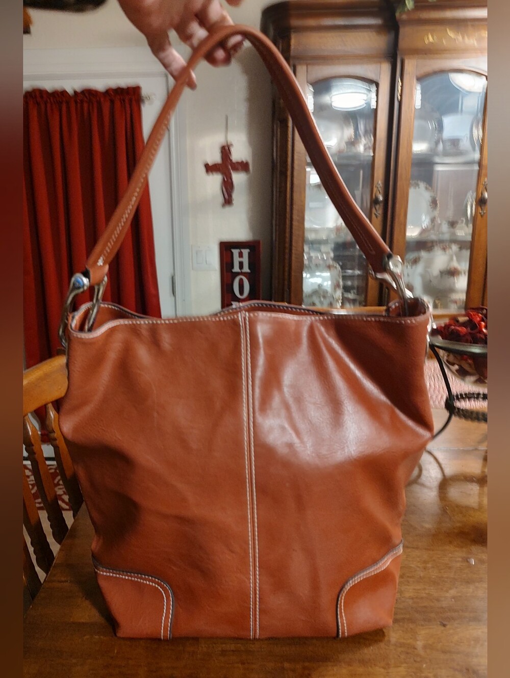 Bellerose Cognac Leather Shoulder Bag
